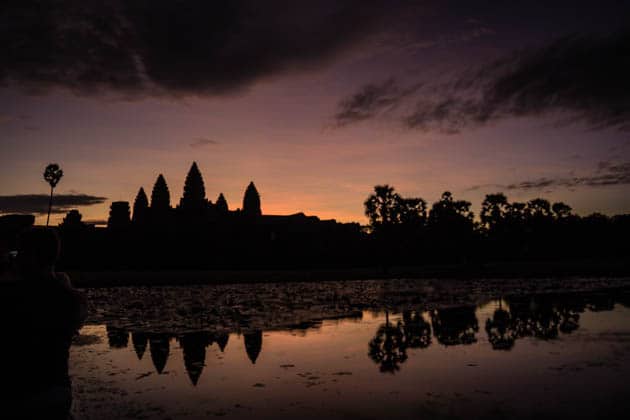 Angkor Wat Sunset Siem Reap Cambodia Photos