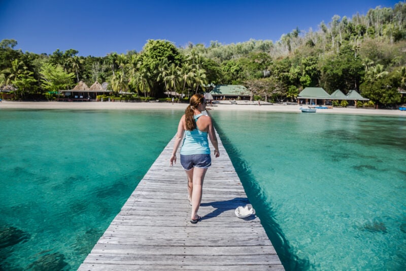 Lina Stock at Turtle Island in Fiji