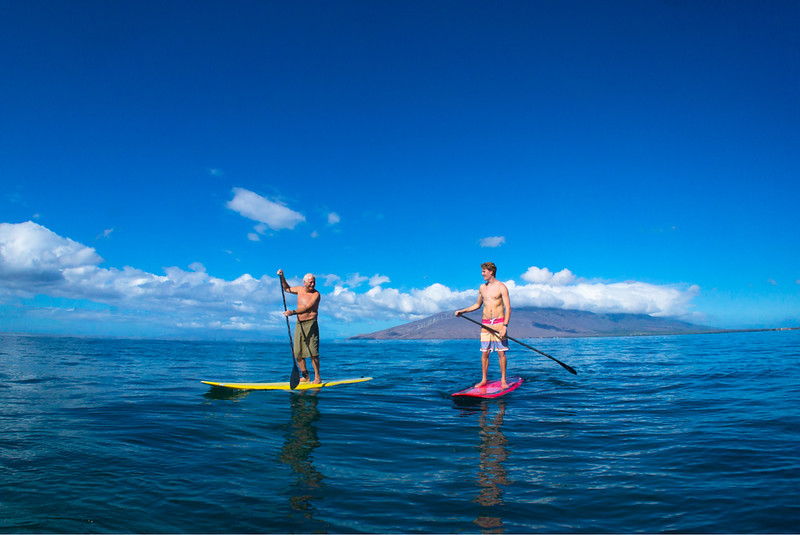 Stand-up Paddle Boarding -Surfers in Maui