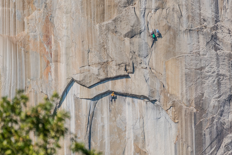 Rock climbers on El Capitan in Yosemite National Park