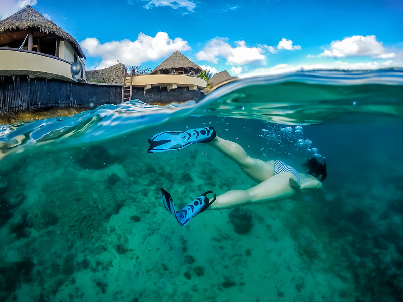 LIna Stock of 8 Wonders of the World Adventure Travel Blog swimming in Fiji in July