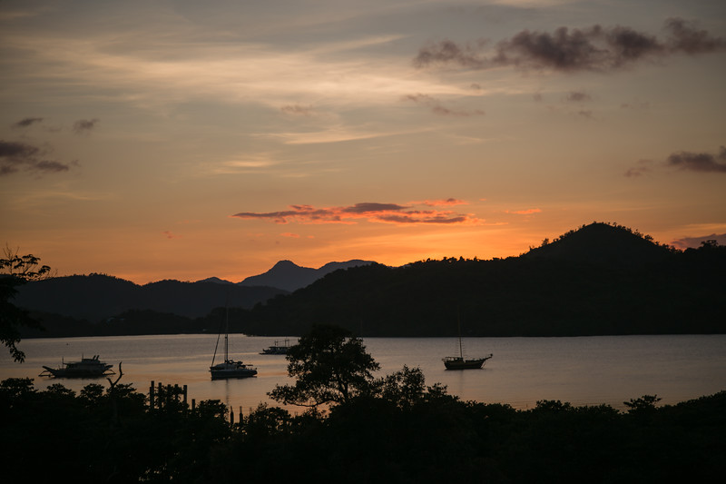 Sunset from Mount Tapyas Coron Town Philippines