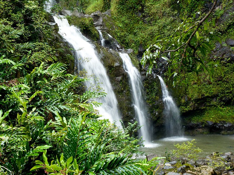 Upper Waikani Falls (Three Bear Falls)
