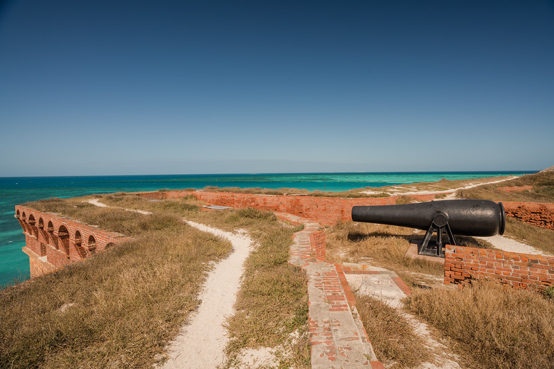 View from third floor of Fort Jefferson in Florida