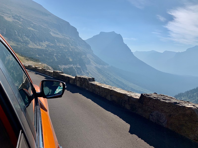 The view along the Going-To-The-Sun Road.
