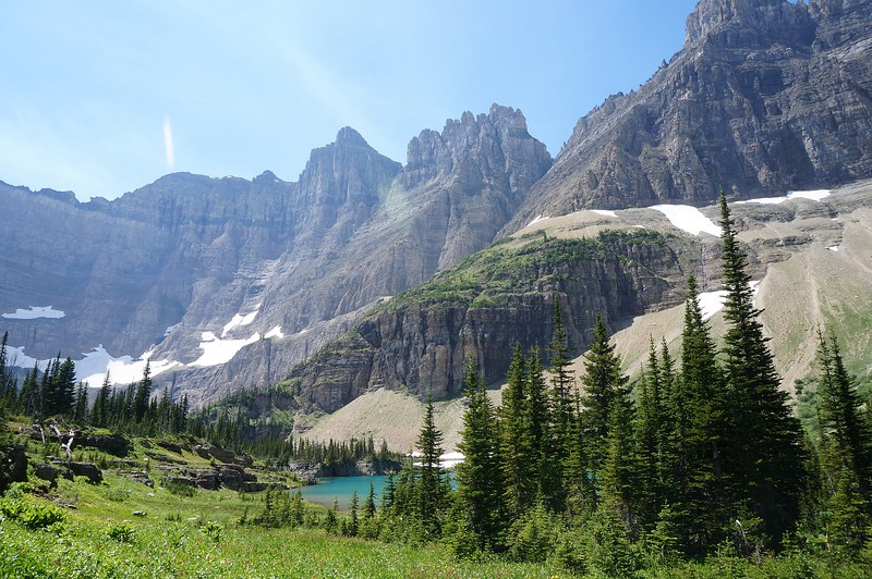 Many Glacier landscape in Glacier National Park