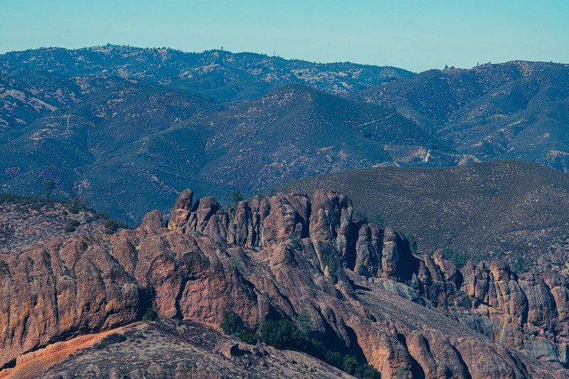 Pinnacles National Park, California in afternoon light.
