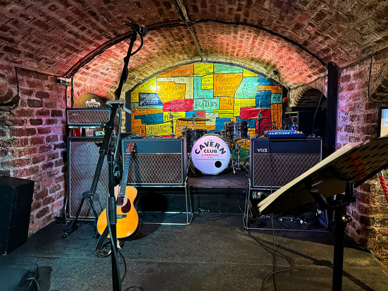 Stage at the Cavern Club in Liverpool, England