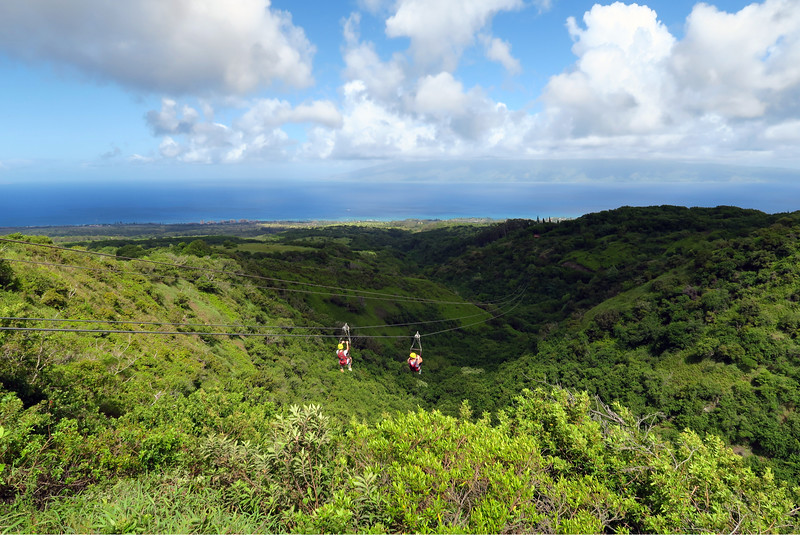 Zip-lining in Ka’anapali Maui