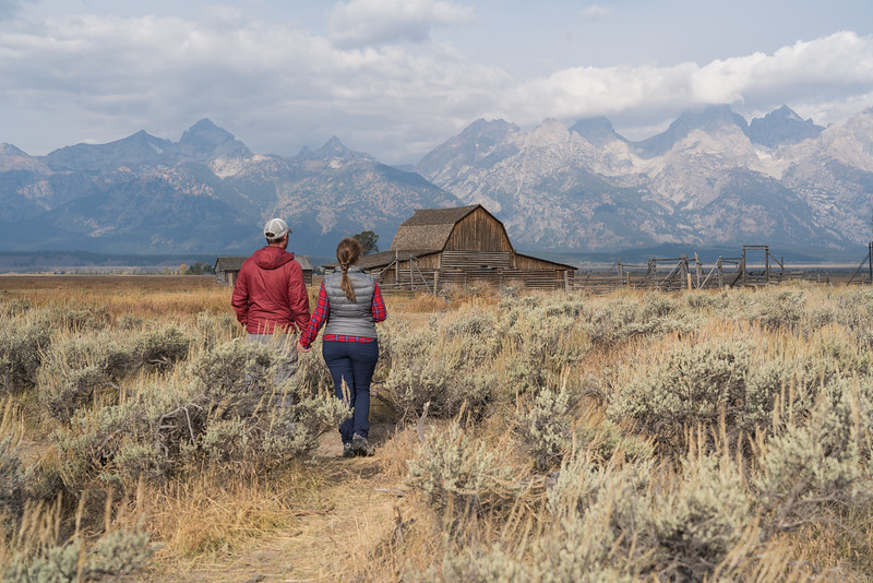 Lina & David Stock at Mormon Row in Grand Teton