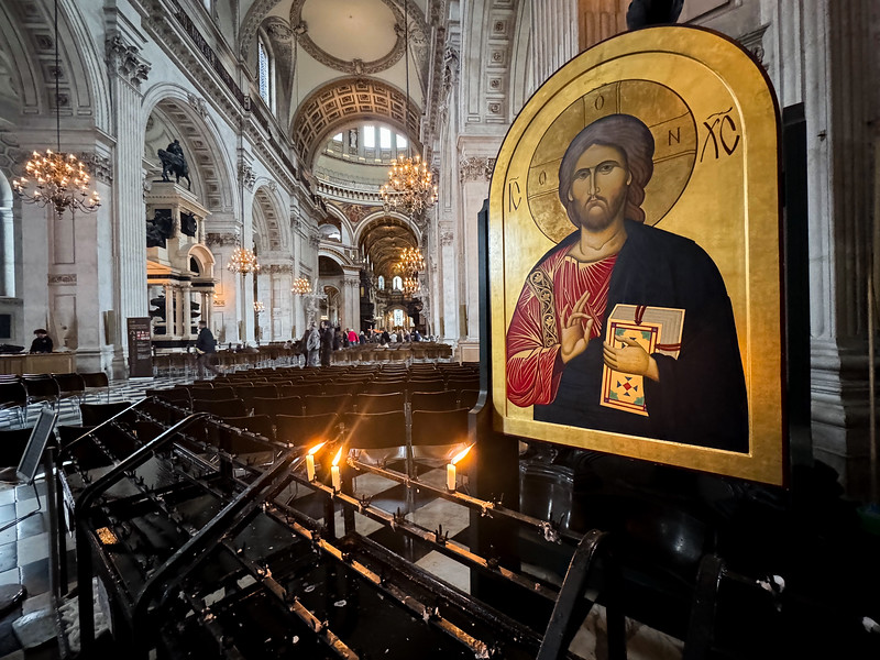 Inside St Pauls Cathedral in London, England