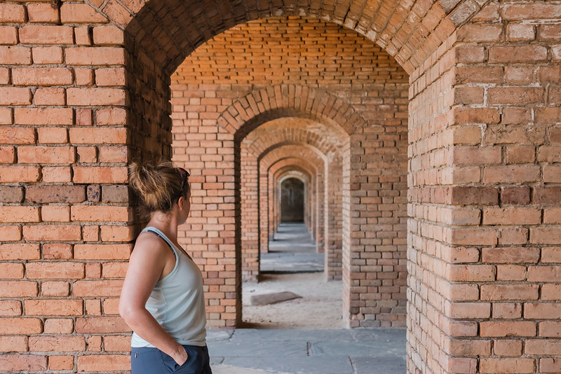Lina Stock standing inside of Fort Jefferson in Dry Tortugas NP