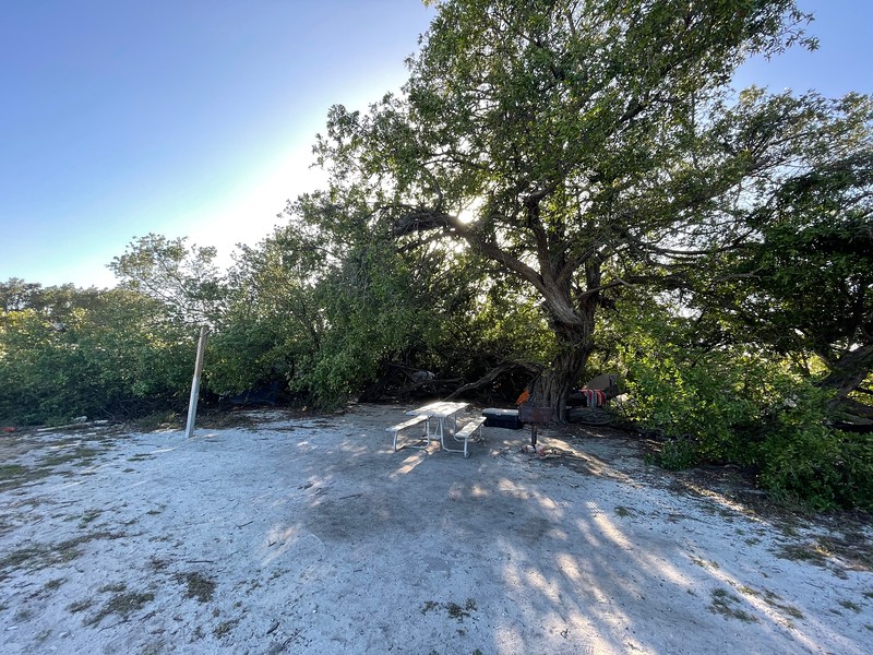 Campsite on Garden Key in Florida