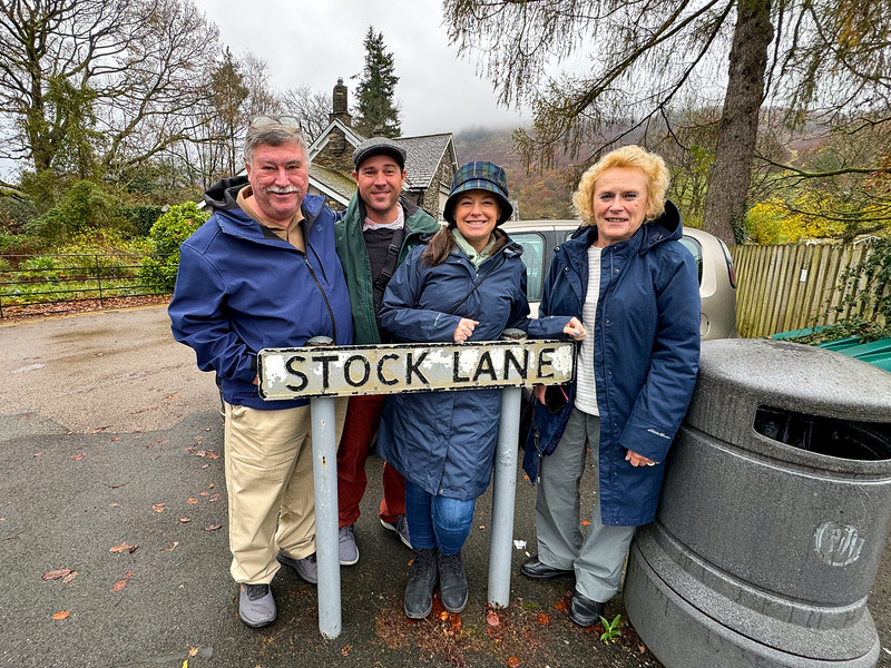 Lina and David Stock with family in England